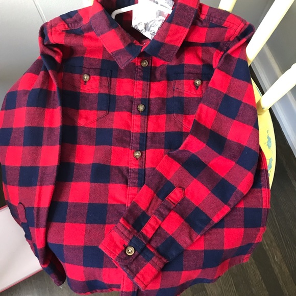 Hanna Andersson Other - Hanna Anderson Boys Flannel Button Down Shirt.  size 5